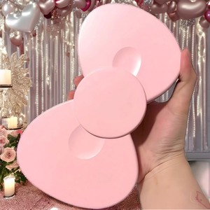 Espejo de Maquillaje de Bolsillo Portátil LED Tricolor Personalizado en Forma de Lazo, Regalo de San Valentín para Novia - Product Image 2