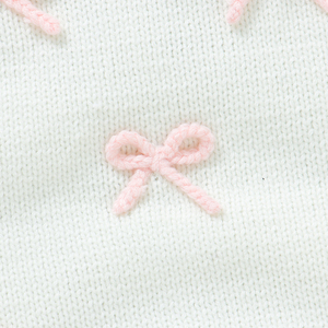 Mimixiong OEKO-TEX enfant en bas âge bébé bébé tricoté vêtements à la main nœud papillon jarretelle doux décontracté barboteuse Onesie tricots combinaison - Product Image 6