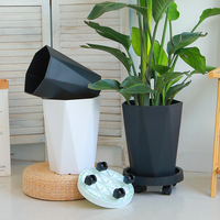 Grand pot de fleurs artificielles en plastique robuste et durable pour plantes et arbres artificiels, idéal pour le salon