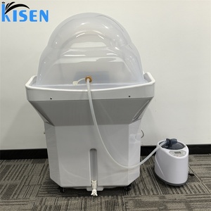 อ่างสระผมเคลื่อนที่ KISEN รุ่นทันสมัย ไม่ต้องติดตั้งระบบประปา พร้อมถังเก็บน้ำ 60 ลิตร ระบบหมุนเวียนน้ำ และระบบอบไอน้ำ - Product Image 5