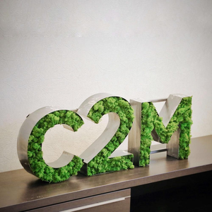 Lc Teken Mos Bedrijfslogo, Mos Custom Logo Teken, Mos Letter, Aangepaste Mos Teken, Kantoor Mos Decor, Aangepaste Mos Letters Logo - Product Image 5