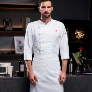 Personal de catering de alta gama restaurante de comida rápida/cafetería/salón/panadería cocina Chef uniforme personalizado negro mujeres - Product Image 3