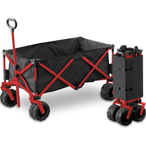 軽量ポータブル小型折りたたみ式ビーチトロリーベビーカー折りたたみ式折りたたみワゴン - Product Image 3