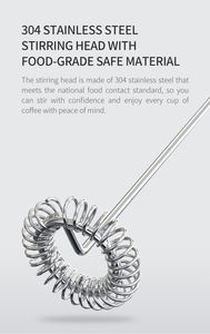 Outils de café de qualité alimentaire noir couleur café automatique électrique <span class=keywords><strong>mousseur</strong></span> à <span class=keywords><strong>lait</strong></span> électrique vapeur café <span class=keywords><strong>mousseur</strong></span> chauffage - Product Image 5