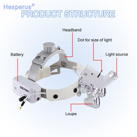 Lampe frontale à Led portable sans fil 5w Loupe dentaire chirurgicale 2,5x3,5 x Loupe