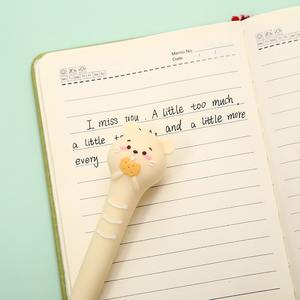 Pulpen Gel Putar Plastik 0.5mm Motif Kartun Lucu, Alat Tulis Pelajar untuk Promosi - Product Image 2