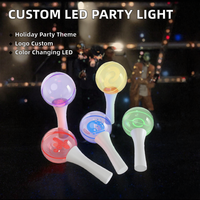 Bâton lumineux LED personnalisé avec logo, changeant de couleur, en plastique, boule acrylique lumineuse pour Halloween, Noël, Nouvel An, Thanksgiving, Remise de diplôme