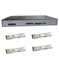 Convertisseur de média PON OLT 4 ports JYD-802OLT avec SC RJ45 SFP FTTH AC 100-240V, équipement de fibre optique
