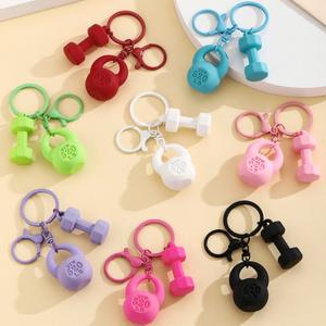 Équipement de musculation en gros, haltères, <span class=keywords><strong>mini</strong></span> haltères en caoutchouc, ensemble de <span class=keywords><strong>mini</strong></span> haltères, porte-clés, haltère, porte-clés, charme pour sac, homme, femme - Product Image 1