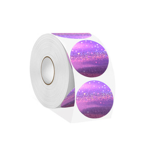 สติกเกอร์กระดาษความร้อนลายโฮโลแกรมสีม่วงลายท้องฟ้าเต็มดาว แบบกำหนดเองสำหรับติดบรรจุภัณฑ์สินค้า ลดราคาพิเศษ - Product Image 3