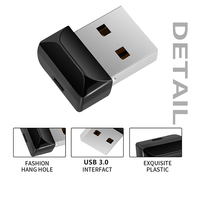 Penjualan laris MINI thumb flash drive pendrive 8gb mini memori usb stick2.0 3.0 128gb hitam flash disk pandangan logo kustom