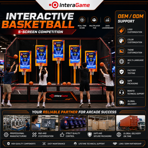 Jeu d'arcade de basket-ball interactif multijoueur avec comptage numérique des points, machine de tir au panier pour centre commercial et aire de jeux intérieure - Product Image 6
