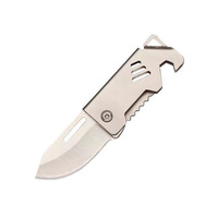 Couteau pliant d'extérieur en acier inoxydable, design compact, mini couteau de survie tranchant, outil multifonction portable Ztc527