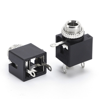 Prise audio mono 3,5 mm PJ-301M, connecteur femelle métallique à montage sur panneau fileté vertical pour audio et vidéo
