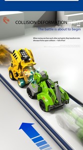 Juguete Ecológico de Dinosaurio Tiranosaurio <span class=keywords><strong>Rex</strong></span> Transformable en Auto, Cubo de ABS con Inercia y Fricción, Juguete de Moda en Tiktok - Product Image 4