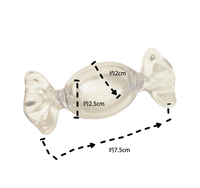 Vente en gros de boîte cadeau transparente en forme de bonbon pour fête de mariage boîte de rangement pour bijoux bagues boucles d'oreilles cadeaux