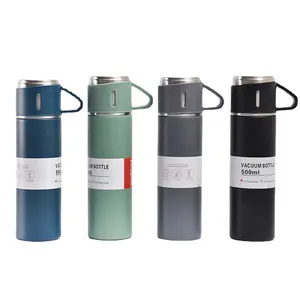 High Quality Business 500ML Custom Logo 304 Stainless Steel Vacuum Thermos Bottle Gift Box Set