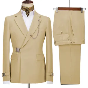 新款xxs xs休闲修身两件套商务外套长裤男士套装婚礼男士套装高品质