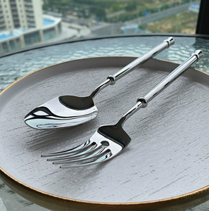 Cuchillos de mesa de acero inoxidable con mango martillado de lujo personalizados DF BC, cuchillo para carne, tenedores de mesa, tenedores para postre, personalizados - Product Image 2