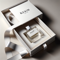 Kotak hadiah ulang tahun perusahaan mewah untuk wanita tahan air spons Liner perak Foil Logo UV lapisan timbul kotak laci parfum