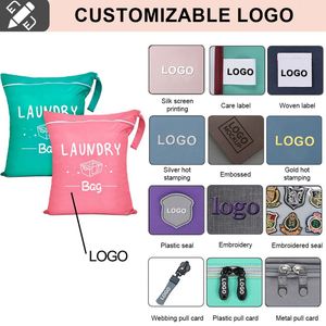 2 Pcs <b>Travel</b> <b>Laundry</b> <b>Bag</b> - Waterproof Wet Dry Washable <b>for</b> Dirty Clothes, Bathing Suit, Workout, Gym, Swimming - Product Image 4