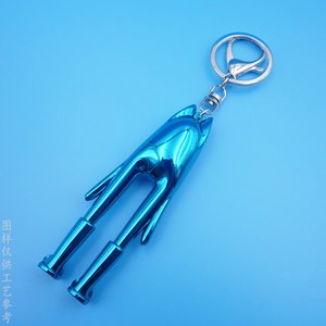 Llavero Personalizado de Aleación de Zinc Fundido a Presión en 3D, Figura de Mascota de Dibujos Animados Azul, Mosquetón Resistente, Regalo Empresarial - Product Image 2