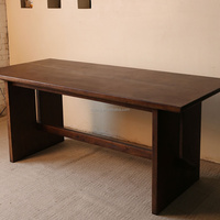 Table à manger en bois massif faite à la main, style ferme moderne de luxe, pour salon, hôtel, villa, mobilier avec design écologique