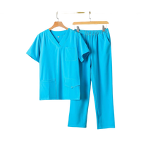 Costumes d'hôpital pour femmes de qualité supérieure de couleur bleue sur mesure en gros femme infirmière gommages médicaux gommage médical pour femmes