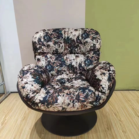 Chaise de salle à manger rotative en métal pour salon confortable et élégant