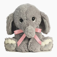Peluche d'éléphant personnalisée avec de grandes oreilles, jouet de 50 cm, animal en peluche, doux, avec nœud