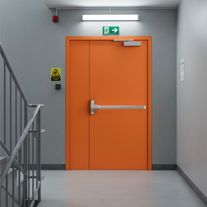 <span class=keywords><strong>Puerta</strong></span> de Acero de Salida de Emergencia Contra Incendios de <span class=keywords><strong>Dos</strong></span> <span class=keywords><strong>Hojas</strong></span>, Estándar, Personalizable, de 180 Minutos, con Panel de Visión, Certificación CE - Product Image 5