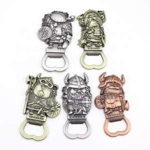 批发定制纪念品礼品高品质定制标志北欧维京纪念品金属开瓶器磁铁钥匙扣 - Product Image 2