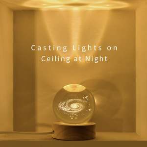 Wholesale 3D Art Luminous Crystal Ball Solar System Night <b>Light</b> <b>LED</b> <b>Lights</b> Touch Control Modern Design for Living <b>Room</b> - Product Image 4