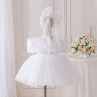Robe d'été plissée sans manches en dentelle florale pour bébé fille, style princesse, ODM