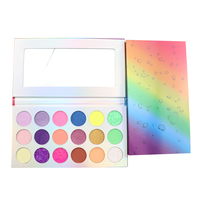 Großhandel Private Label Rainbow Shimmer Dry Eye Palette Hoch pigment Glitter Makeup Hell Dunkel Fair Skin Tones Damen Lidschatten