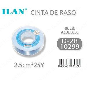 Nastro in Raso Ilan 2.5cm 25Y Azzurro D-28 - Product Image 3