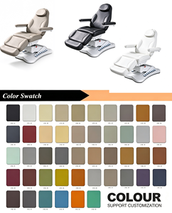 Moderna Camilla Eléctrica Negra de 3 Motores, Reclinable, para Exámenes Médicos, Tatuajes, Spa, Masajes, Cosmética y Tratamientos Faciales - Product Image 6