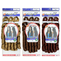 Offre Spéciale : Lot de 3 Tresses Françaises Spirales de 22 Pouces – Cheveux Synthétiques à Tresser, Bouclés et Durables, Effet Naturel au Crochet