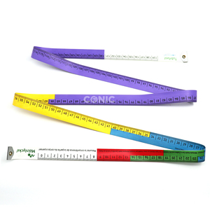 Kunden spezifisch bedrucktes buntes doppeltes weiches Maßband 150cm Promotion PVC Nähen Schneider körper weiches Maßband - Product Image 2
