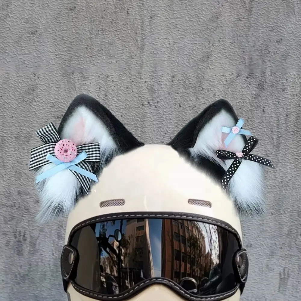 Nouveaux accessoires de casque amovibles oreilles cornes Ski vélo moto arcs oreilles de chat