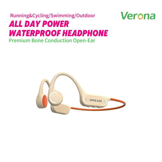 Lightweight Open-Ear Swimming Headphones Bone Conduction Long Battery Life for V6.0 Active Noise Cancellation (ANC) IpX8