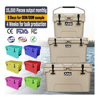 Glacière rigide durable isolée 45QT, glacière rotomoulée portable, congélateur pour le camping, les sports de plein air