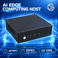 Host Komputasi AI Edge dengan Ubuntu Terinstal dan Desain Pendingin Aktif, Kotak AI Edge Ringkas untuk AI Multimodal