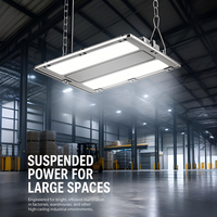 Luminaire LED linéaire DALI dimmable pour haut plafond, puissance et température de couleur réglables AC110-277V, éclairage uniforme supérieur, idéal pour supermarchés et garages