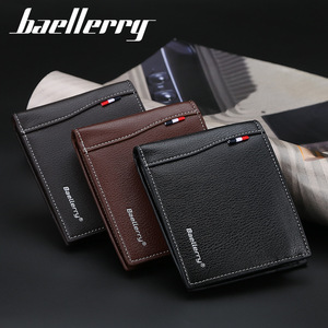 กระเป๋าสตางค์ผู้ชายแบบสั้นแบรนด์ Baellerry หนัง PU ช่องใส่บัตรหลายช่อง เปิดแนวนอน ช่องใส่ธนบัตร ทันสมัย ใช้ได้ทุกวัน - Product Image 4