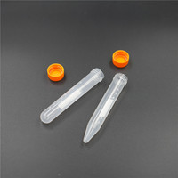 Tube à centrifuger conique en plastique PP de 10 ml avec couvercle à vis pour laboratoire