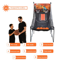 Jeu d'arcade de basket-ball en métal pour 2 joueurs, adapté à l'interaction parent-enfant, pour l'intérieur et l'extérieur, pour adultes et adolescents