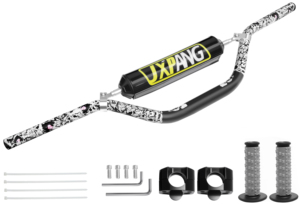 Dirt Pit Bike Skull Design <span class=keywords><strong>Guidon</strong></span> 1-1/8 "Avec Bar Pads Poignées + Adaptateur pour Kayo BSE CRF KLX <span class=keywords><strong>Moto</strong></span> ATV Quad - Product Image 2