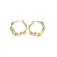 Jxx Livraison rapide Boucles d'oreilles créoles en laiton, vente en gros économique de Chine, boucles d'oreilles en zircone plaqué or, minimalistes