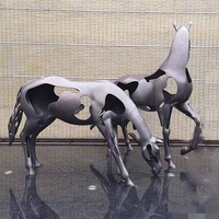 Sculpture de cheval en métal, grande sculpture de cheval grandeur nature, sculpture de cheval à vendre